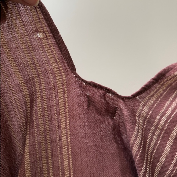 Demdaco Women Poncho Shawl Wrap Kimono Pink Striped Boho Beach Cover Up One Size - Picture 6 of 6